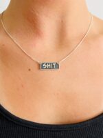 ⁦שרשרת SHIT מלבנית⁩ – תמונה ⁦4⁩