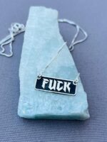 ⁦שרשרת FUCK מלבנית⁩ – תמונה ⁦4⁩